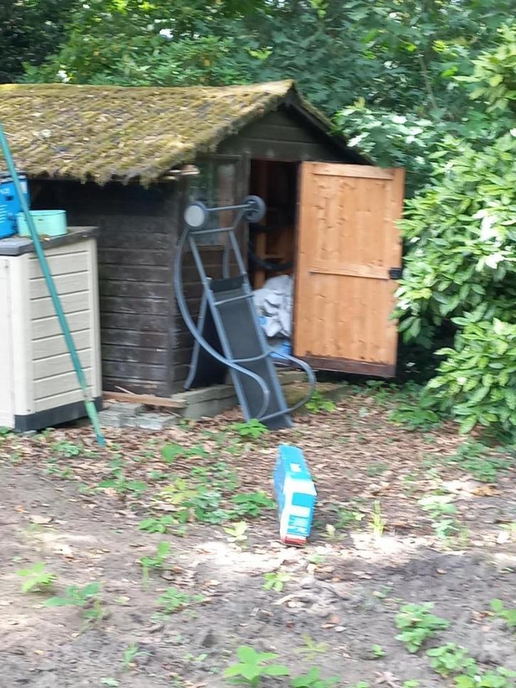 Tuinhuis +- 2,5 x 2, Tuin en Terras, Tuinhuizen, Gebruikt, Tuinhuis, Hout, 250 tot 300 cm, 200 tot 400 cm, 2 ramen, Ophalen