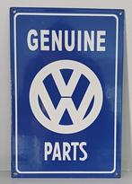 Emaille Reclamebord Volkswagen Genuine Parts 20cmx30cm, Verzamelen, Ophalen of Verzenden, Zo goed als nieuw, Reclamebord