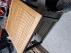 Mooie aluminium zwart tafeltje 90cm op 90cm op 72 h., Ophalen of Verzenden, Zo goed als nieuw