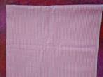 Lap stof wit roze ruitjes -, Hobby en Vrije tijd, Stoffen en Lappen, Ophalen, Wit, Kant