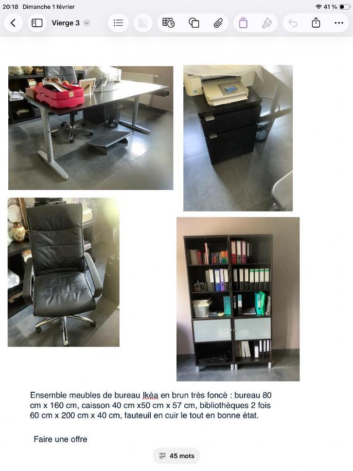 Bureau, Maison & Meubles, Bureaux, Utilisé, Bureau, Enlèvement