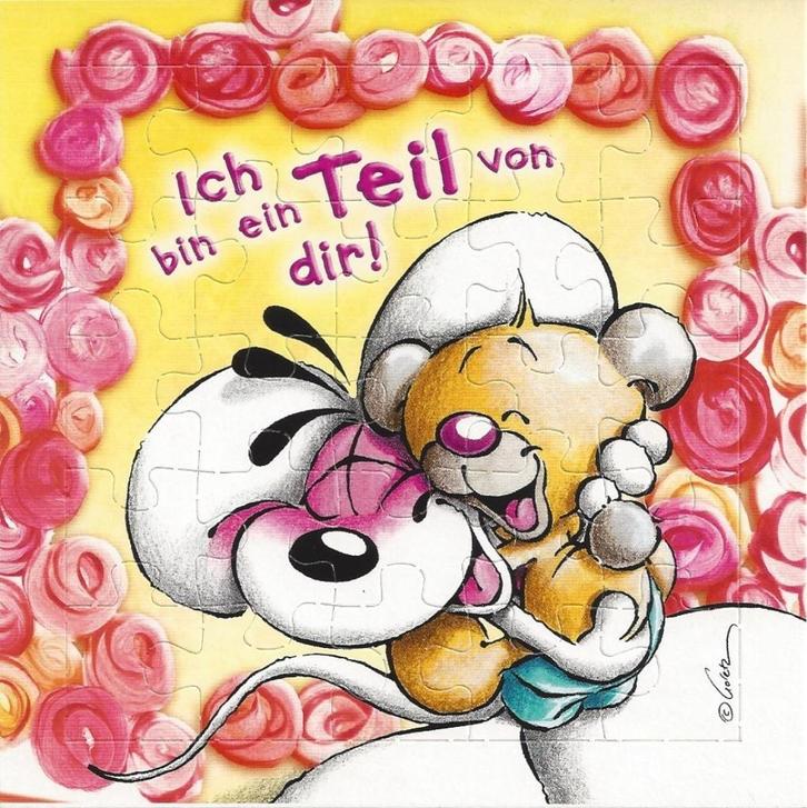 Diddl Magazin Puzzlekarte, Verzamelen, Diddl, Zo goed als nieuw, Papier, Kaart of Schrift, Diddl, Ophalen of Verzenden