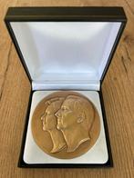 Bronze penning Koning Albert II & Koningin Paola, Timbres & Monnaies, Pièces & Médailles, Bronze, Enlèvement