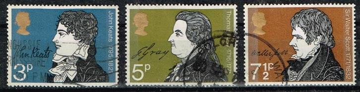 Timbres-poste d'Angleterre - K 4078 - poètes, Timbres & Monnaies, Timbres | Europe | Royaume-Uni, Affranchi, Envoi