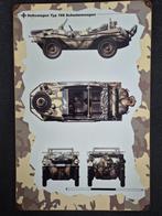 Duits WW2 Kubelwagen schwimmwagen metalen plakaat, Ophalen of Verzenden, Landmacht, Kunstobject