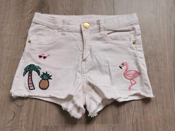 Witte jeans short H&M - maat 128