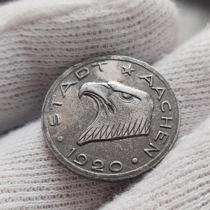 Zeldzaam! Munt met variant / Aachen / 50 Pfennigs / 1920, Postzegels en Munten, Munten | Europa | Niet-Euromunten, Losse munt