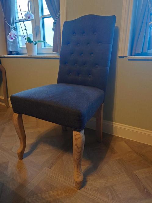 6 eetkamer stoelen in landelijke stijl, Huis en Inrichting, Stoelen, Zo goed als nieuw, Stof, Ophalen