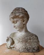 prachtige gegoten stenen buste uit de jaren 60, Antiquités & Art, Enlèvement ou Envoi
