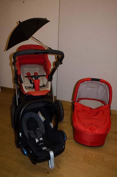 Maxi-Cosi Mura plus 4 et accessoires rouge / noir, Kinderen en Baby's, Kinderwagens en Combinaties, Zo goed als nieuw, Kinderwagen