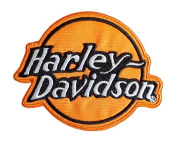 Écusson Harley Davidson - Orange - 93 x 74 mm