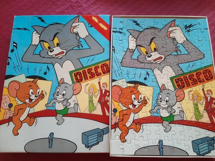 Vintage Tom & Jerry legpuzzel (jaren '80), volledig!, Kinderen en Baby's, Speelgoed | Kinderpuzzels, Gebruikt, Ophalen of Verzenden