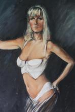 Erotisch schilderij dame in lingerie Hendrik Van den Bossche, Ophalen