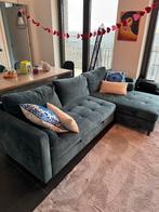 Canapé d'angle avec canapé-lit - Velvet Blue - 4 places, Maison & Meubles, Comme neuf, Synthétique, Enlèvement