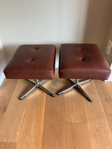 Vintage Skai Lederen Krukjes - prijs per stuk beschikbaar voor biedingen