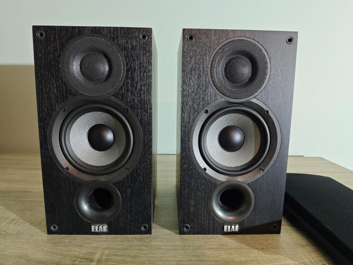 Elac Debut 2.0 B5.2 Luidsprekerboxen Zwart, Audio, Tv en Foto, Luidsprekerboxen, Zo goed als nieuw, Front, Rear of Stereo speakers