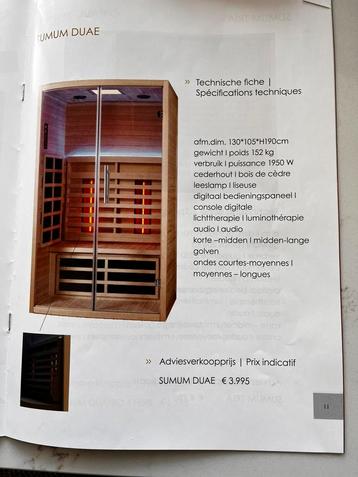 Cabine infrarouge pour 2 personnes, Enlèvement, Infrarouge