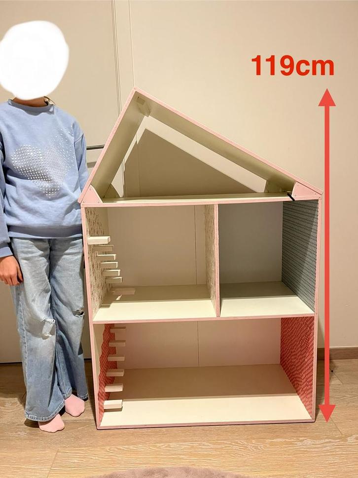 Magnifique grande maison de poupées Barbie en MDF Neupré, Kinderen en Baby's, Speelgoed | Poppenhuizen, Gebruikt, Poppenhuis, Ophalen