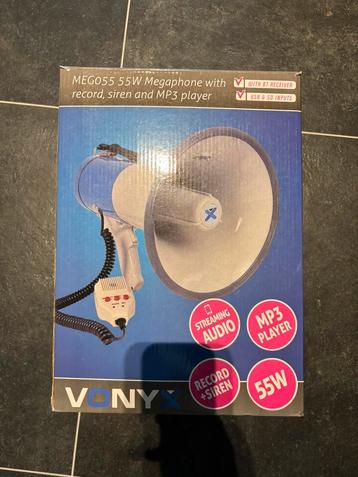 Megafoon Vonyx MEG055 55W Bluetooth, USB & SD, Enlèvement, Comme neuf