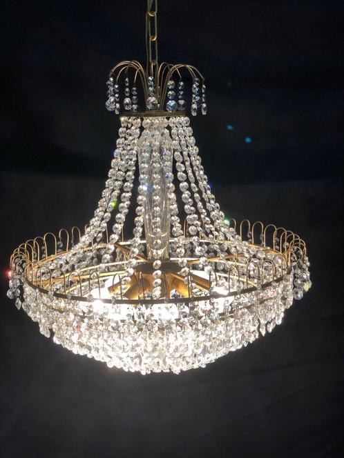 2 grote identieke kristallen luchters, Antiek en Kunst, Antiek | Verlichting, Ophalen