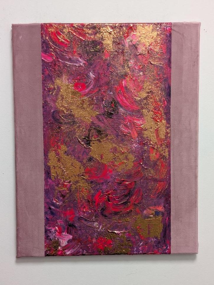 Velvet Fuchsia (Nr.4), Antiek en Kunst, Kunst | Schilderijen | Abstract, Ophalen of Verzenden