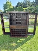 Unieke wijn/barkast met glazen deuren, Enlèvement, Comme neuf