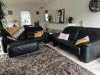 3-delige lederen salon in uitstekende staat, Maison & Meubles, Canapés | Salons, 75 à 100 cm, Quatre personnes ou plus, Comme neuf