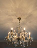 Antieke luster, hanglamp glas / kristal Maria Theresia, Antiek, Gebruikt, 50 tot 75 cm, Ophalen of Verzenden