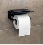 Toiletpapier-rolhouder plankje -zwart metaal-, Huis en Inrichting, Nieuw, Overige typen, Ophalen of Verzenden, Zwart