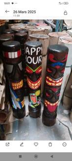 Statue totem Tiki 100 cm en bois d albesia 45€ pièce, Ophalen of Verzenden