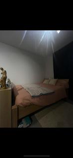 Cadre de lit+matelas, Maison & Meubles, Beige, Enlèvement, 200 cm, Bois