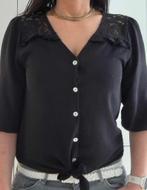 Mooie zwarte blouseshirt, Maat 38/40 (M), Zwart, Zo goed als nieuw, Verzenden