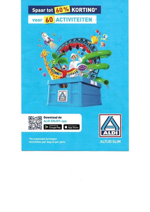 Aldi - Codes voor de actie 60% Korting voor 60 Activiteiten., Verzamelen, Supermarktacties, Aldi, Ophalen of Verzenden