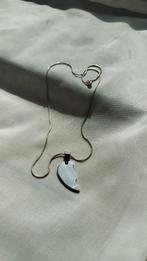 ketting half hartje, Met hanger, Ophalen of Verzenden, Zo goed als nieuw, Zilver