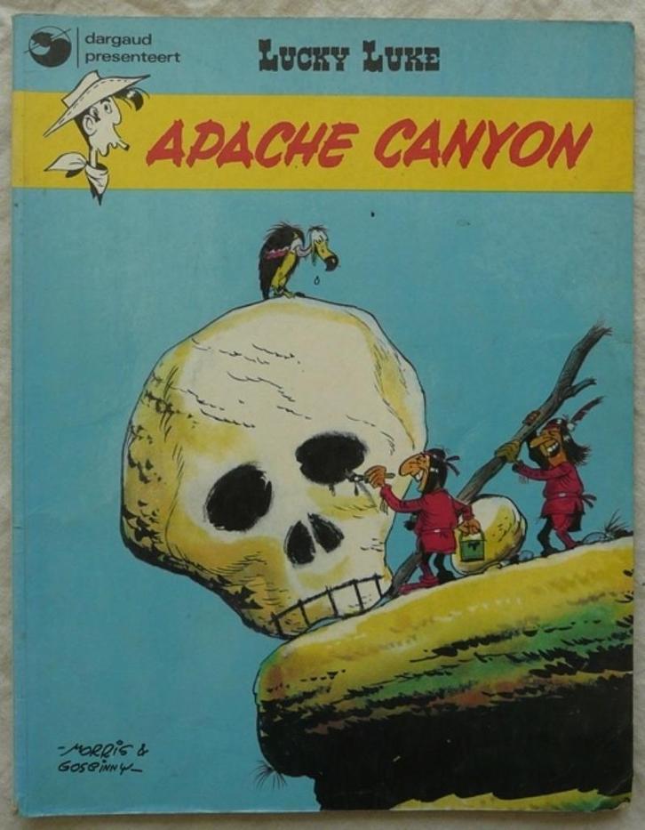 Strip Boek, Lucky Luke, Apache Canyon, Nr.6, Dargaud, 1977., Boeken, Stripverhalen, Gelezen, Eén stripboek, Ophalen of Verzenden