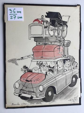 oude cartoon van 1964 van "Knocke s/Mer" beschikbaar voor biedingen