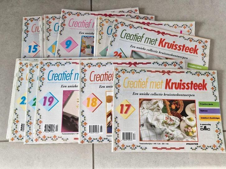 Creatief met kruissteek €1 per stuk of €10 voor alles, Boeken, Hobby en Vrije tijd, Borduren en Naaien, Ophalen of Verzenden