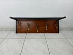 Vintage mid-century wandkapstok met hoedenrek, Huis en Inrichting, Wandkapstok, Gebruikt, Ophalen of Verzenden, Minder dan 100 cm