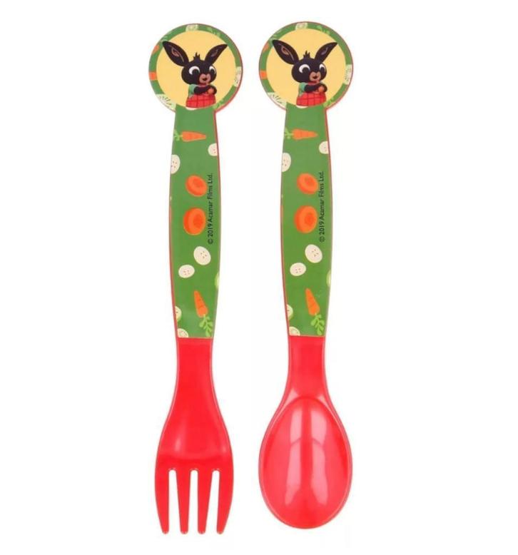 Bing Konijn Besteksetje / Vork en Lepel / Bestek / 2-Delig, Kinderen en Baby's, Overige Kinderen en Baby's, Nieuw, Ophalen of Verzenden