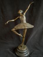 Bronzen ballerina E.Degas fraai gedetailleerd zuiver brons, Ophalen of Verzenden