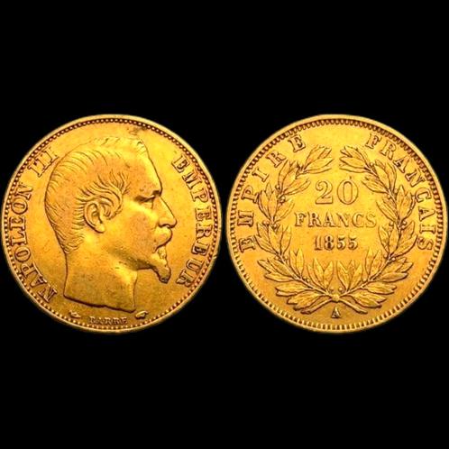 Zeldzame gouden munt van Napoleon III - 20 franc, 1855, Postzegels en Munten, Munten | Europa | Niet-Euromunten, Frankrijk, Goud