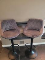 Hogestoelen/barkrukken, Huis en Inrichting, Stoelen, Ophalen, Zo goed als nieuw, Grijs, Twee