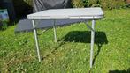 2 Kampeer tafeltjes 75 cm br 55 cm diep  60 cm hoog., Ophalen, Nieuw, Rechthoekig, Aluminium