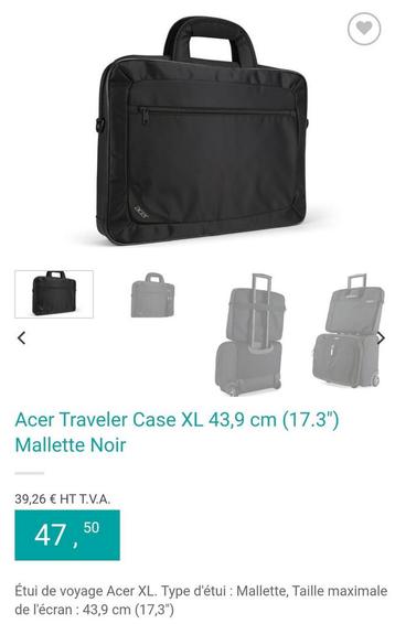 Sacoche Acer pour portable NEUVE - écran max 17,3"