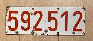 1944 Belgische Email nummerplaat beschikbaar voor biedingen