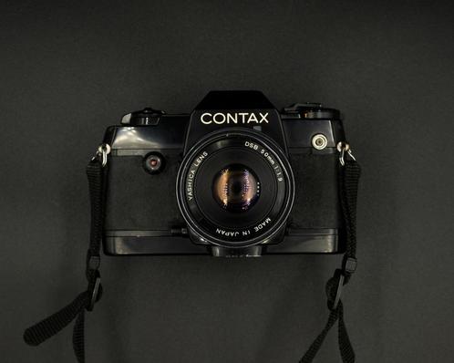 Contax 137 MA Quartz + 50 mm F1.9 + Riem, Audio, Tv en Foto, Fotocamera's Analoog, Gebruikt, Spiegelreflex, Ophalen of Verzenden