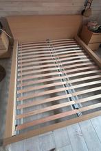 IKEA MALM bed 160 x 200 (zonder boxspring) + dwarsbalk, Huis en Inrichting, Ophalen, Zo goed als nieuw