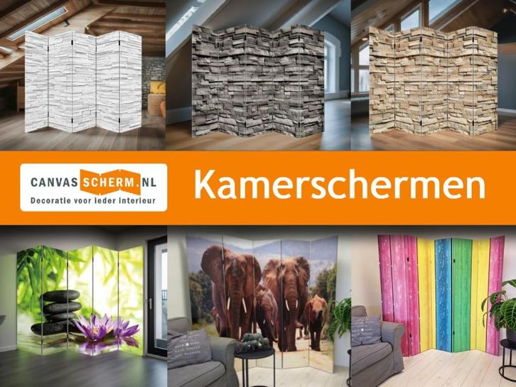 Groot assortiment kamerschermen, Huis en Inrichting, Woonaccessoires | Kamerschermen, Nieuw, Verzenden