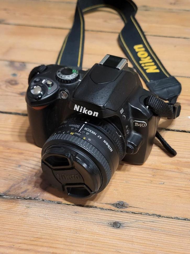 Nikon D40 spiegelreflex met 50mm lens, Audio, Tv en Foto, Fotocamera's Digitaal, Gebruikt, Spiegelreflex, Nikon, Ophalen of Verzenden