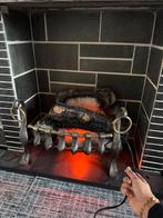 Metalen haardvuur immitatie retro oldskool die licht geeft, Huis en Inrichting, Ophalen, Gebruikt, Inzethaard, Elektrische haard